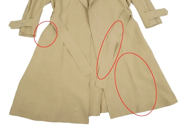 ヨウジヤマモト ファムYohji Yamamoto FEMME リネンボタンレス