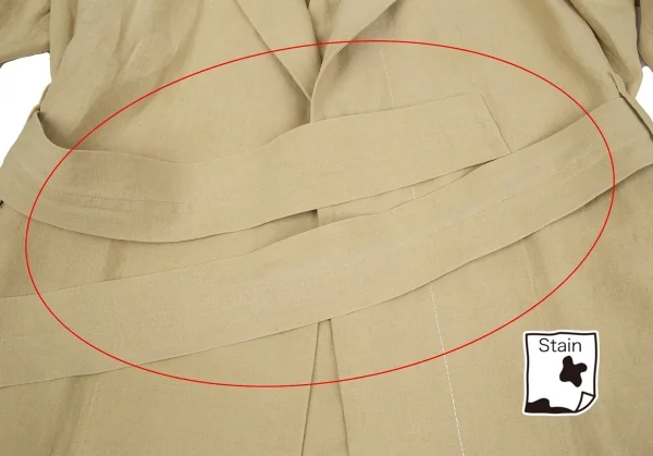 ヨウジヤマモト ファムYohji Yamamoto FEMME リネンボタンレスカットコート ベージュ2 K-116043_007