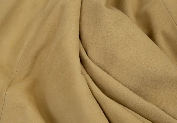 ヨウジヤマモト ファムYohji Yamamoto FEMME ラムスウェード切りっぱなしスカート ベージュ1 K-116045_012