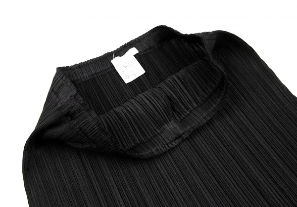 プリーツプリーズPLEATS PLEASE ダマスクエンボス裾カッティングスカート 黒3 K-116059_004