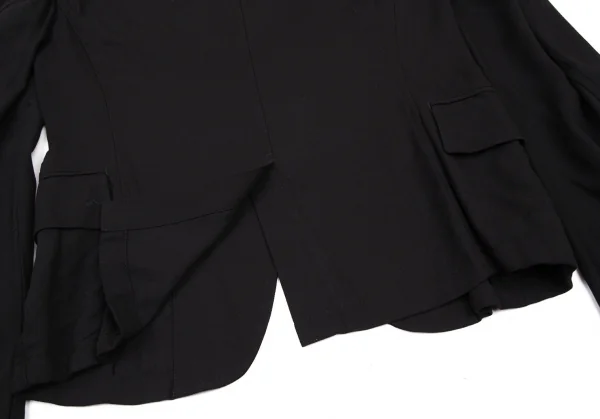 ワイズY's レーヨンジョーゼット3Bジャケット 黒2 K-116073_012