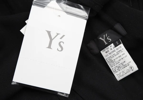 ワイズY's レーヨンジョーゼット3Bジャケット 黒2 K-116073_015