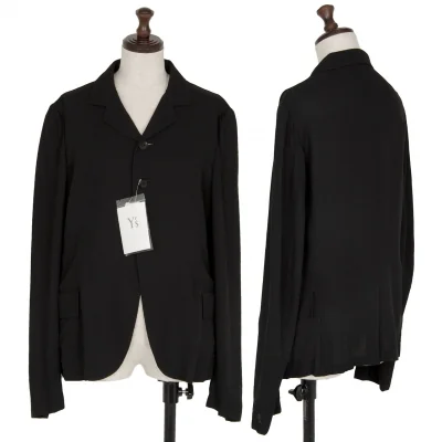 ワイズY's レーヨンジョーゼット3Bジャケット 黒