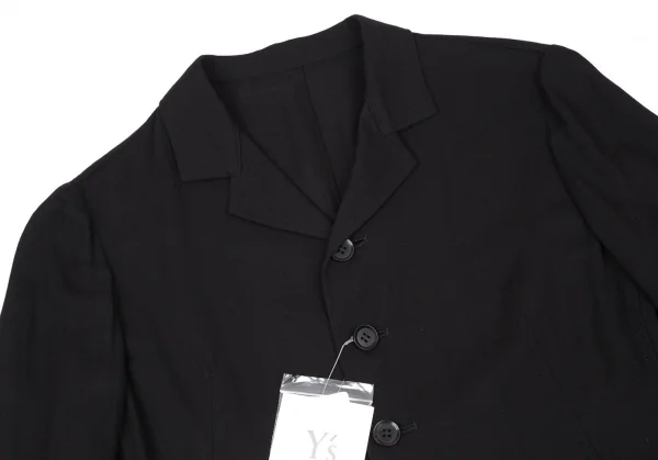 ワイズY's レーヨンジョーゼット3Bジャケット 黒2 K-116073_003