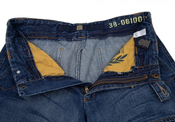 ルジャンドゥ マリテフランソワジルボーLE JEAN DE MARITHE FRANCOIS GIRBAUD ラインテープ装飾デザインデニムシャトルパンツ インディゴ33 K-116079_006