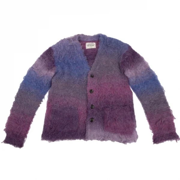 ビームス フューチャー アーカイブBEAMS FUTURE ARCHIVE ANTI VINTAGEグラデーションシャギーニットカーディガン パープルM K-116080_001