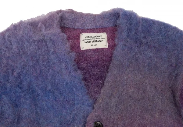 ビームス フューチャー アーカイブBEAMS FUTURE ARCHIVE ANTI VINTAGEグラデーションシャギーニットカーディガン パープルM K-116080_002