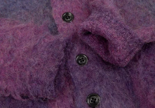 ビームス フューチャー アーカイブBEAMS FUTURE ARCHIVE ANTI VINTAGEグラデーションシャギーニットカーディガン パープルM K-116080_005