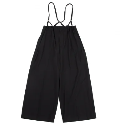ワイズY's ウールギャバサスペンダーワイドパンツ