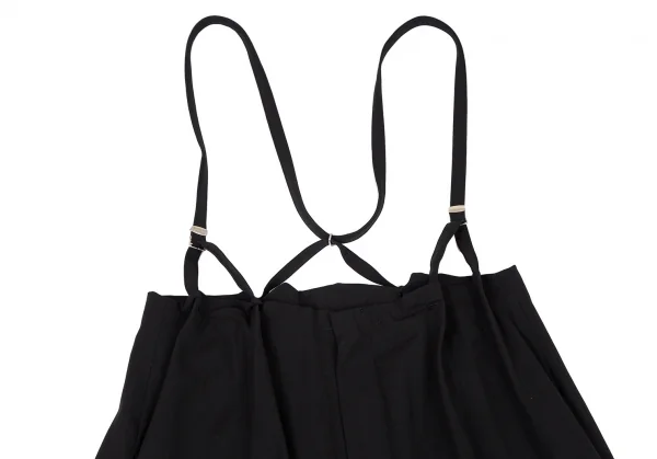 ワイズY's ウールギャバサスペンダーワイドパンツ 黒M位 K-116108_002