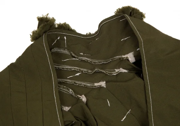 トリココムデギャルソンtricot COMME des GARCONS 製品染めフリルラップスカート 抹茶F K-116109_003