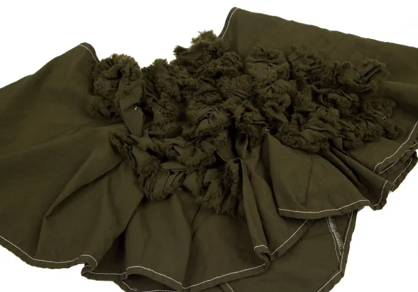 トリココムデギャルソンtricot COMME des GARCONS 製品染めフリルラップスカート 抹茶F K-116109_007