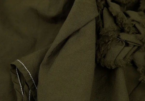 トリココムデギャルソンtricot COMME des GARCONS 製品染めフリルラップスカート 抹茶F K-116109_009