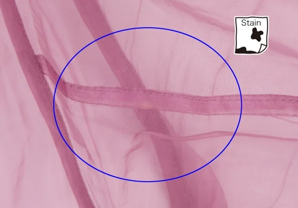 ジュンヤワタナベ コムデギャルソンJUNYA WATANABE COMME des GARCONS 裾フリルシースルーシャツ M位 紫S K-116113_014