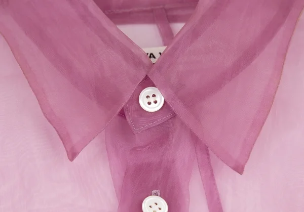 ジュンヤワタナベ コムデギャルソンJUNYA WATANABE COMME des GARCONS 裾フリルシースルーシャツ M位 紫S K-116113_004