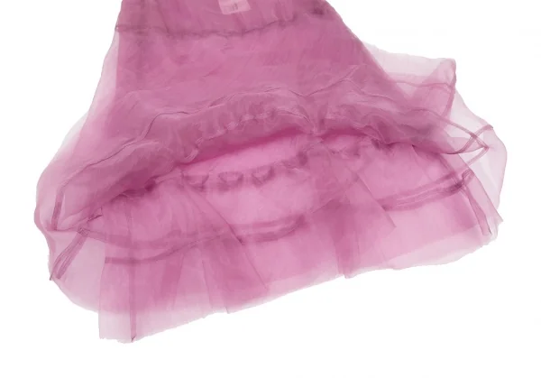 ジュンヤワタナベ コムデギャルソンJUNYA WATANABE COMME des GARCONS裾断ち切りシースルースカート 紫M K-116114_011