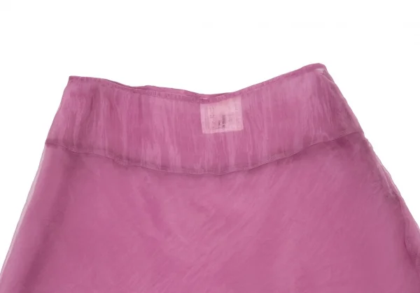 ジュンヤワタナベ コムデギャルソンJUNYA WATANABE COMME des GARCONS裾断ち切りシースルースカート 紫M K-116114_003