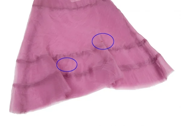 ジュンヤワタナベ コムデギャルソンJUNYA WATANABE COMME des GARCONS裾断ち切りシースルースカート 紫M K-116114_006