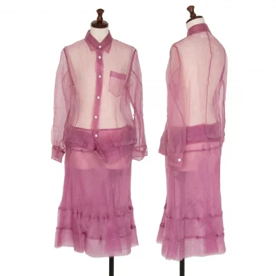 ジュンヤワタナベ コムデギャルソンJUNYA WATANABE COMME des GARCONS シースルーセットアップ M位・M 紫