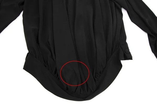 ヨウジヤマモト ファムYohji Yamamoto FEMME シルクフラップポケットデザインジャケット 黒S K-116121_013