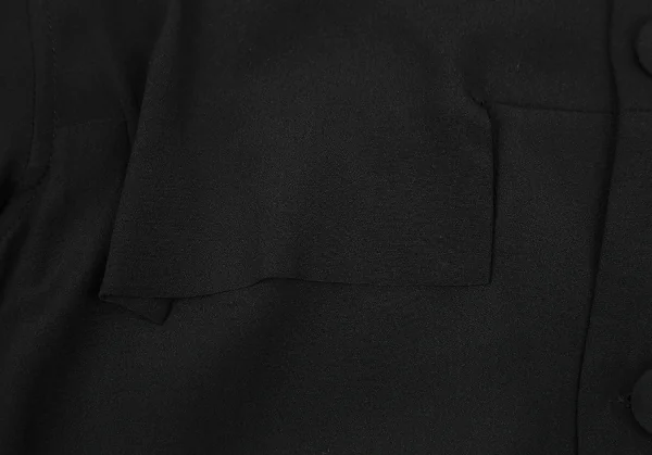 ヨウジヤマモト ファムYohji Yamamoto FEMME シルクフラップポケットデザインジャケット 黒S K-116121_005
