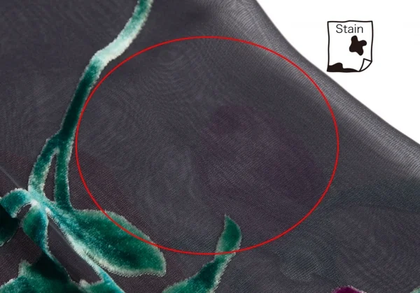 ヨウジヤマモト ファムYohji Yamamoto FEMME フラワーパイルプリントシルクシースルーラップスカート チャコールS K-116125_016