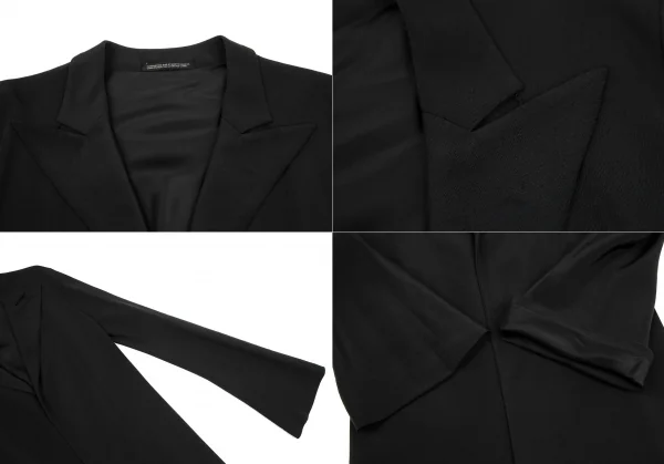 ヨウジヤマモト ファムYohji Yamamoto FEMMEウールシルクロングジャケット 黒M K-116129_005