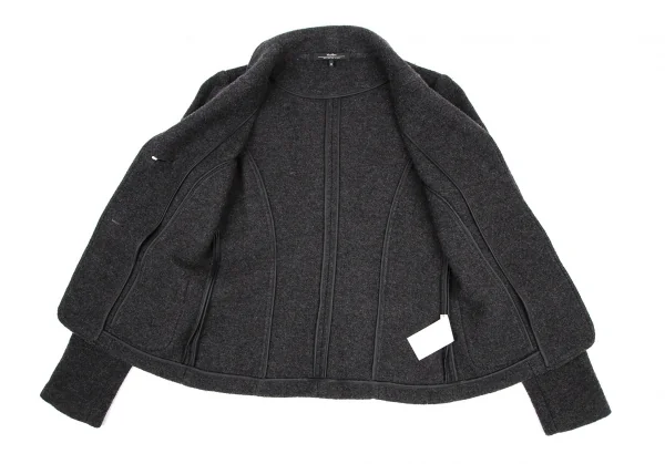マックスマーラMax Mara WEEKEND 圧縮ウールニットジャケット チャコールM K-116143_011