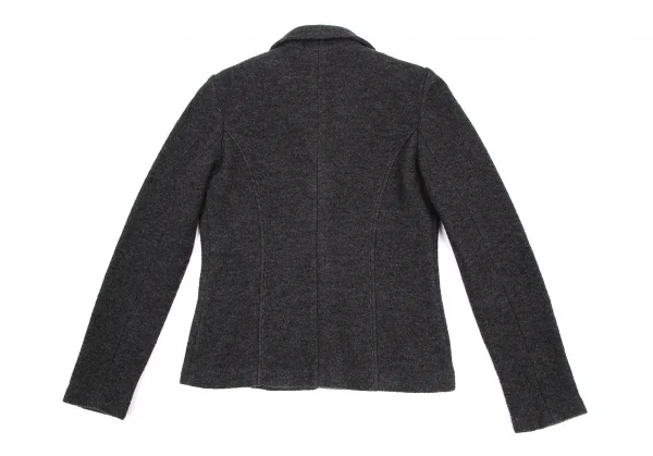 マックスマーラMax Mara WEEKEND 圧縮ウールニットジャケット チャコールM K-116143_012