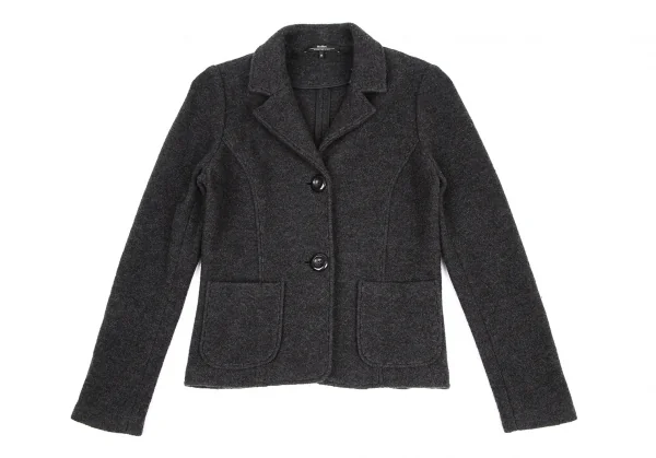 マックスマーラMax Mara WEEKEND 圧縮ウールニットジャケット チャコールM K-116143_002