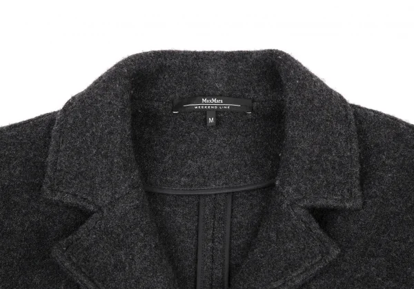 マックスマーラMax Mara WEEKEND 圧縮ウールニットジャケット チャコールM K-116143_004