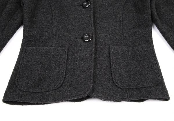 マックスマーラMax Mara WEEKEND 圧縮ウールニットジャケット チャコールM K-116143_009