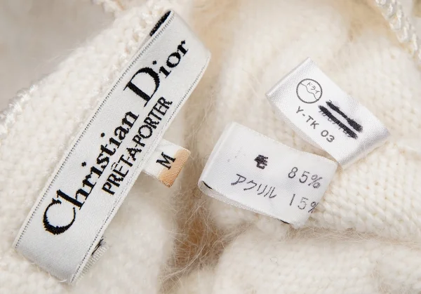クリスチャンディオールChristian Dior チェーンケーブルニットカーディガン オフM K-116165_012