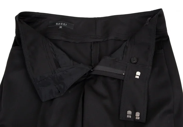 グッチGUCCI ストレッチウールローライズスラックスパンツ 黒40 K-116166_005