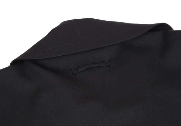 ジャンポールゴルチエ ファムJean Paul GAULTIER FEMME ミノタウロスライニングウールギャバサイドスリットコート 黒40 K-116181_016