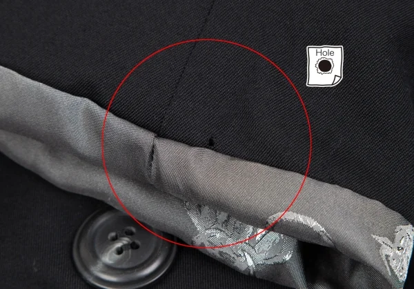 ジャンポールゴルチエ ファムJean Paul GAULTIER FEMME ミノタウロスライニングウールギャバサイドスリットコート 黒40 K-116181_008