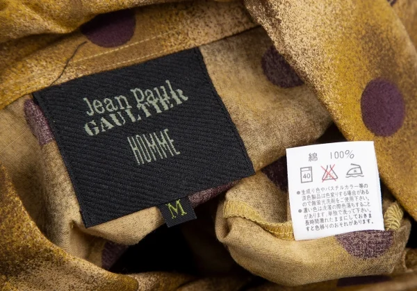 ジャンポールゴルチエ オムJean Paul GAULTIER HOMME ドットむらプリントパジャマセットアップ 黄土紫M K-116187_011