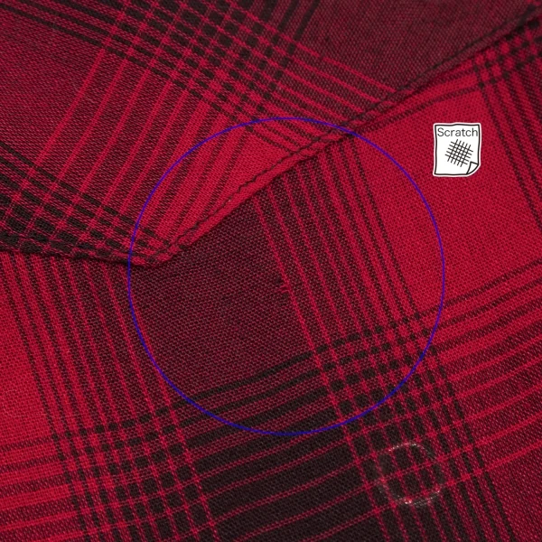 サンローラン Saint Laurent  ダメージ加工レーヨンチェック長袖シャツ 赤黒XS K-116202_015