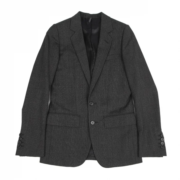 ディオールオムDior homme ウールグレンチェックテーラードジャケット グレー38 K-116205_001