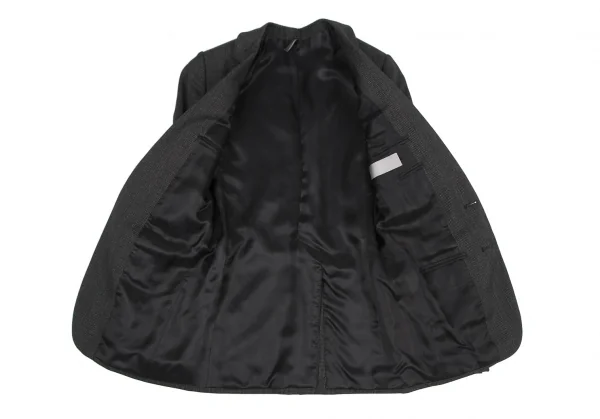 ディオールオムDior homme ウールグレンチェックテーラードジャケット グレー38 K-116205_010