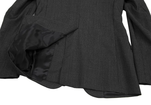 ディオールオムDior homme ウールグレンチェックテーラードジャケット グレー38 K-116205_012
