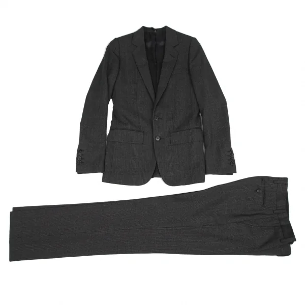 ディオールオムDior homme ウールグレンチェックテーラードジャケット グレー38 K-116205_014