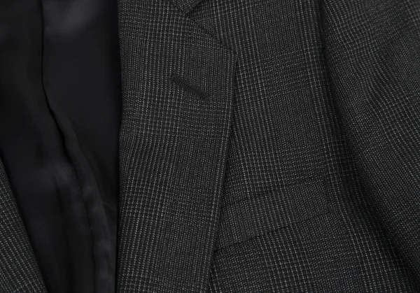 ディオールオムDior homme ウールグレンチェックテーラードジャケット グレー38 K-116205_003