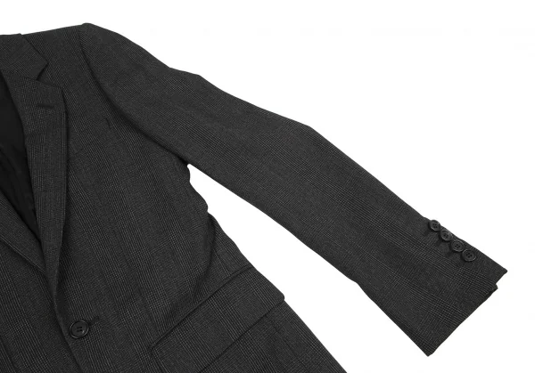 ディオールオムDior homme ウールグレンチェックテーラードジャケット グレー38 K-116205_004