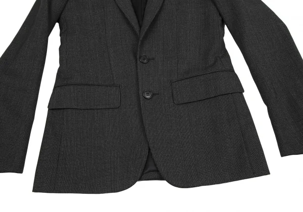 ディオールオムDior homme ウールグレンチェックテーラードジャケット グレー38 K-116205_008