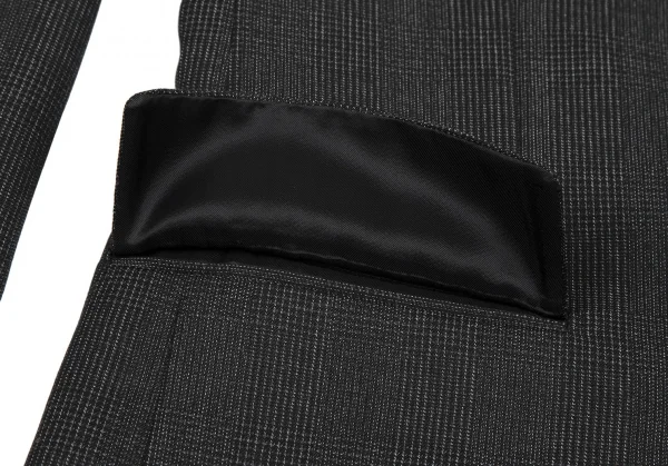 ディオールオムDior homme ウールグレンチェックテーラードジャケット グレー38 K-116205_009