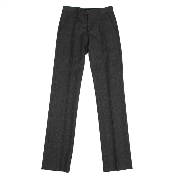 ディオールオムDior homme ウールグレンチェックテーパードパンツ グレー40 K-116206_001