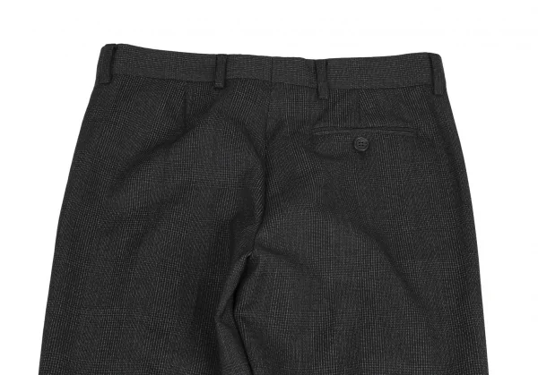 ディオールオムDior homme ウールグレンチェックテーパードパンツ グレー40 K-116206_010