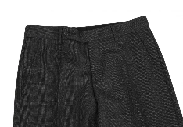 ディオールオムDior homme ウールグレンチェックテーパードパンツ グレー40 K-116206_002