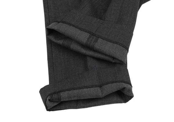 ディオールオムDior homme ウールグレンチェックテーパードパンツ グレー40 K-116206_008